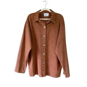 Michael Leu Distresssed Cotton Shacket Size. L